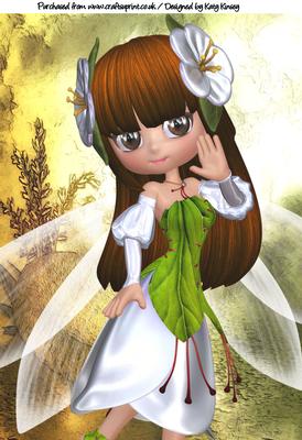 Fairy Fashion A4 Topper in White