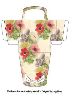 Soft Poppies Handbag Shaped Gift Box
