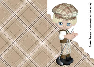 Time for Golf A5 Shaped Front Print & Fold Card