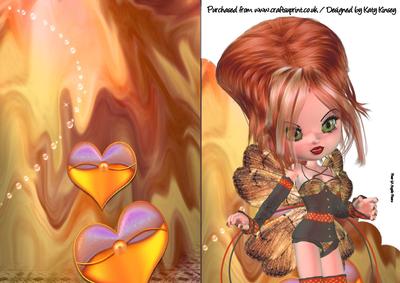 Arianna Fairy A5 Shaped Front Print & Fold Card