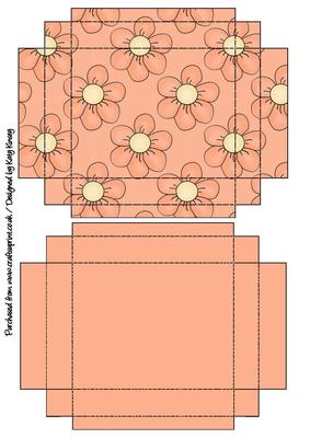 Orange Flowers Gift Box with Lid