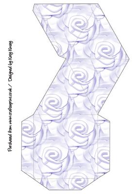 Soft Lilac Roses Pyramid Gift Box