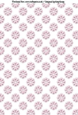 Pink Flowers Backing