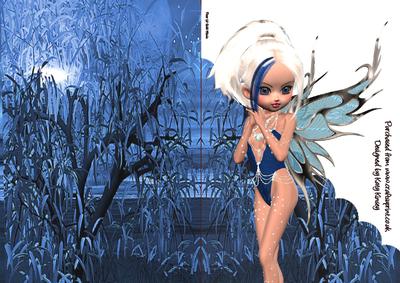 Cassiopeia Fairy A% Shaped Front Print and Fold Card