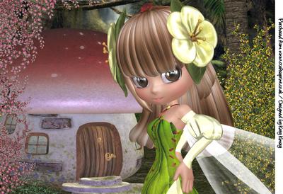 Fairy Fashion at Home A4 Topper in Yellow