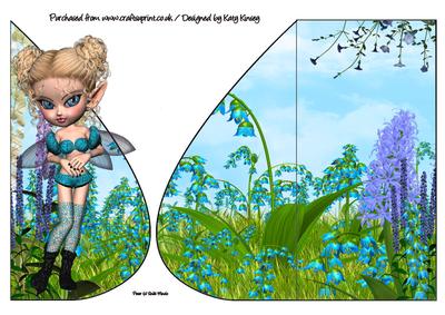 Meadow Fairy Teardrop Card