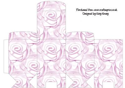 Soft Pink Roses Tall Slim Gift Box