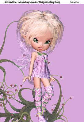 Lissie Fairy A4 Card Topper