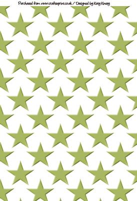 Green Stars Backing Paper
