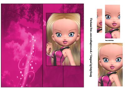 Shanice Tall Slim Foldback Card with Simple Pyramage