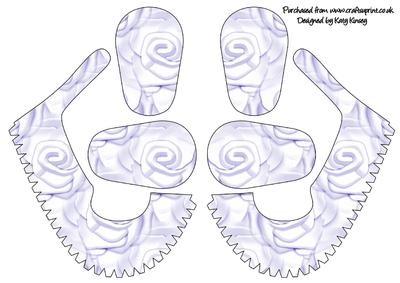 Soft Lilac Roses 3D Baby Shoes