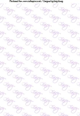 Fairy Wording Backing Paper in Lilac
