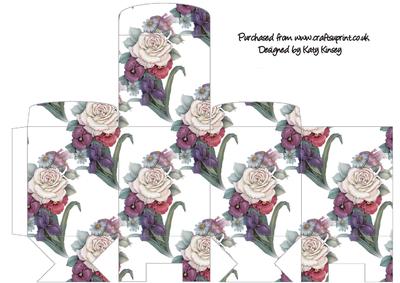 Floral Bouquet Tall Slim Gift Box