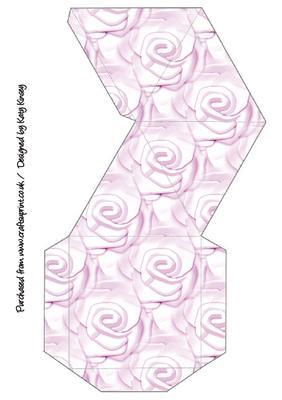 Soft Pink Roses Pyramid Gift Box
