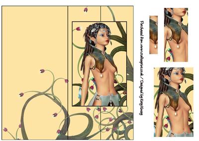 Enchanted Forest Tall Slim Foldback Card with Pyramage