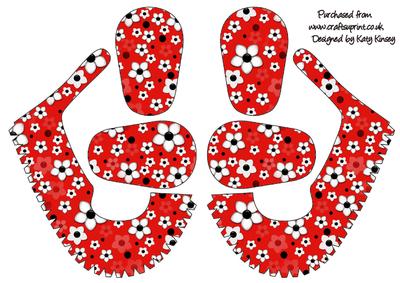 Daisy Dots in Red 3D Baby Shoes