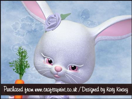 Easter Bunny Girl in Blue A5 Pyramage Kit