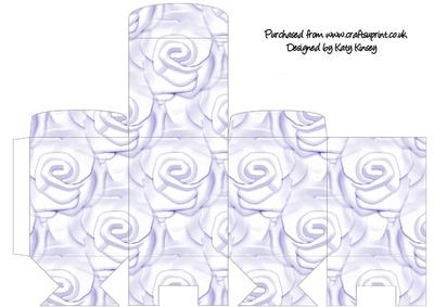 Soft Lilac Roses Tall Slim Gift Box