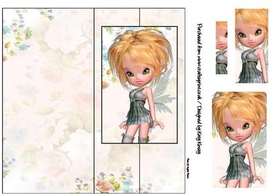 Chamomile Fairy Foldback Card with Simple Pyramage