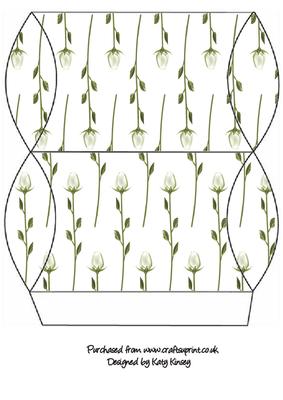 White Rosebuds Pillow Gift Box