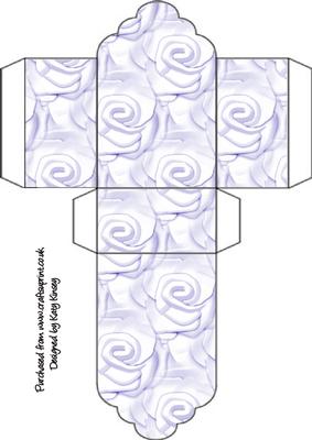 Soft Lilac Roses Tag Gift Box