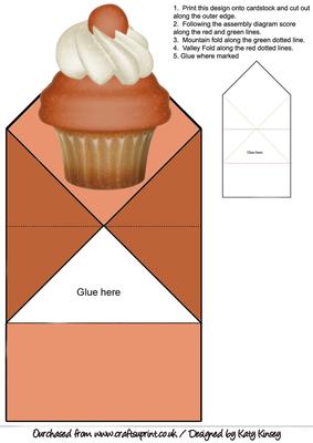 Orange Cupcake Pop Up Spring Card