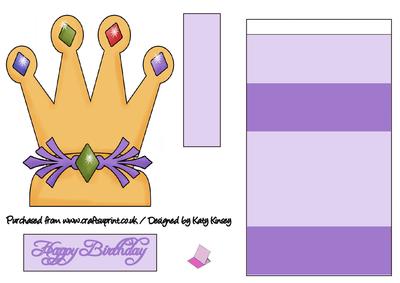 Jewelled Crown Easel Card