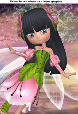 Fairy Fashion A4 Topper in Pink