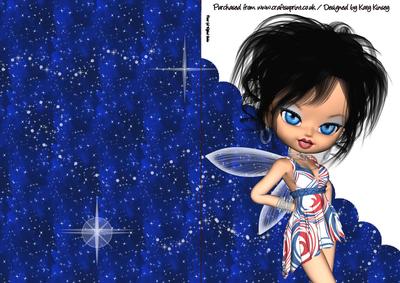 Stella Fairy A5 Shaped Front Print and Fold Card