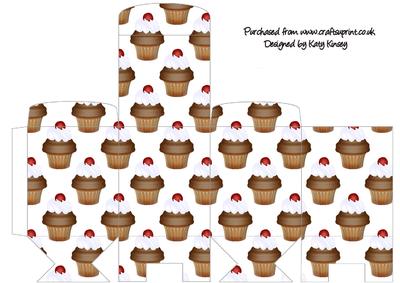 Chocolate Cupcake Tall Slim Gift Box