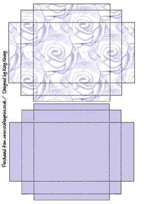 Soft Lilac Roses Gift Box with Lid