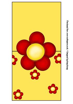 Bright Red Flower Over the Edge Card