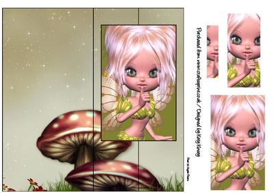 Dolores Fairy Tall Slim Foldback Card with Pyramage