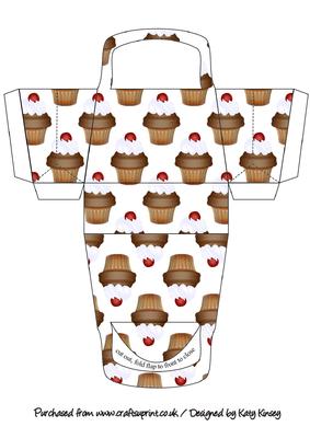 Chocolate Cupcake 3D Handbag Shaped Gift Box