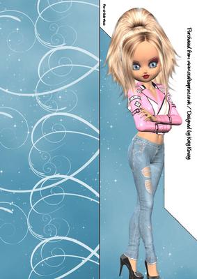 Dee Tall Slim Shaped Front Card