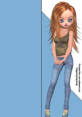 Hug Me Tall Slim Shaped Front Card