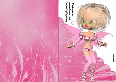 Lauren Fairy A5 Shaped Front Print and Fold Card