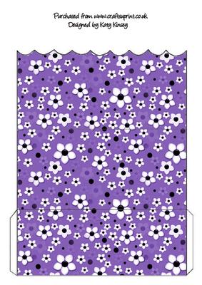 Daisy Daisy in Purple Scallop Edge Money Wallet