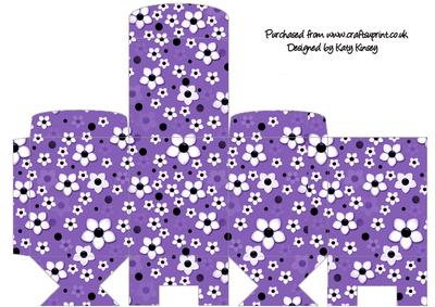 Daisy Dasy in Purple Tall Slim Gift Box