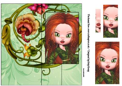 Erin Tall Slim Foldback Card with Simple Pyramage