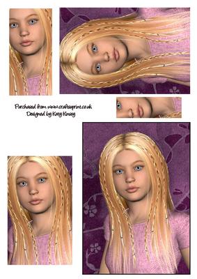 Girl with Braids Pyramage Sheet