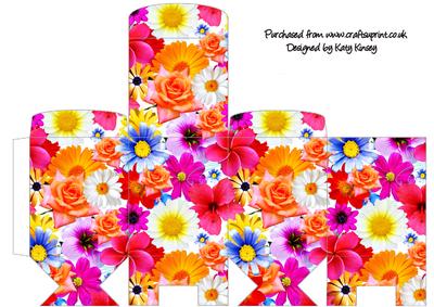 Floral Explosion Tall Slim Gift Box