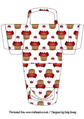 Strawberry Cupcake 3D Handbag Shaped Gift Box