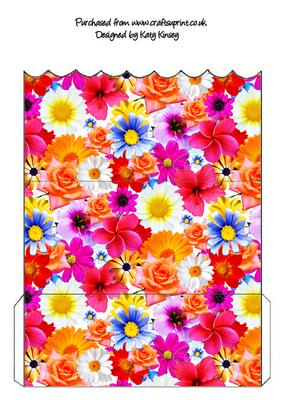Floral Explosion Scallop Edge Money Wallet
