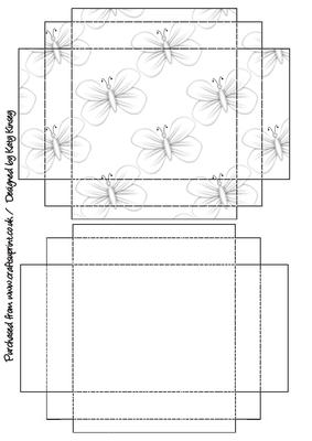 White Butterflies Gift Box with Lid