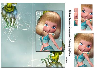 Dolly Tall Slim Foldback Card with Simple Pyramage