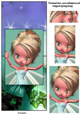 Brigid Fairy Over the Edge Card with Simple Pyramage