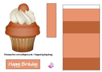 Orange Cupcake Easel Card