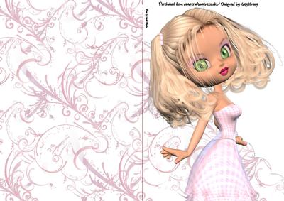Demi A5 Shaped Front Print and Fold Card