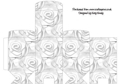 Soft White Roses Tall Slim Gift Box